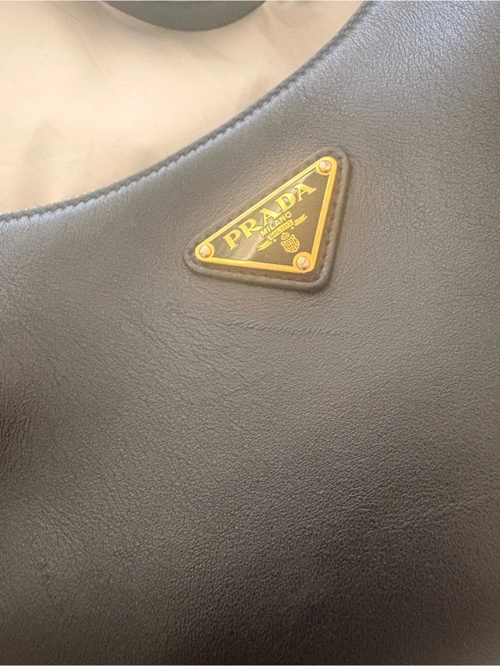 Prada black purse comes with strap